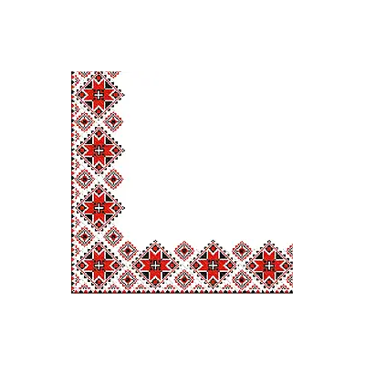 Серветки паперові 24x24 Вишиванка червона (20)