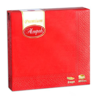 Серветка 33×33 червона (20шт) 2-шарова купити