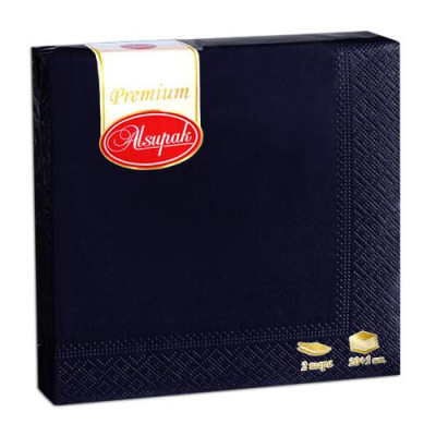 Серветка 33×33 чорна (20шт) 2-шарова купити